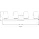 Nextra 4 Light 32 inch Brushed Nickel Bath Vanity Wall Light