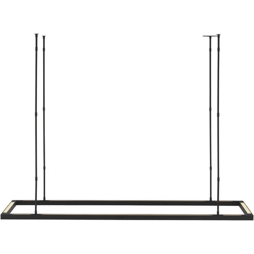 Mick De Giulio Stagger Halo Linear Suspension Ceiling Light in Nightshade Black