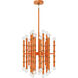 Kane 30 Light 17.75 inch Pumpkin with Modern Brass Chandelier Ceiling Light