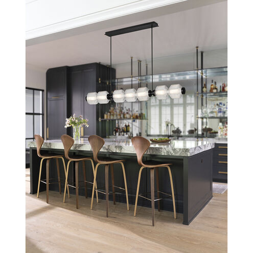 Reign LED 69.25 inch Black Linear Pendant Ceiling Light