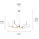 Malene 6 Light Champagne Bronze Chandelier Ceiling Light, 1 Tier Medium