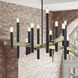 Helsinki 12 Light 44 inch Bronze with Antique Brass Accents Foyer Chandelier Ceiling Light