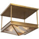 Cairo 4 Light 19 inch Vintage Brass Semi Flush Mount Ceiling Light