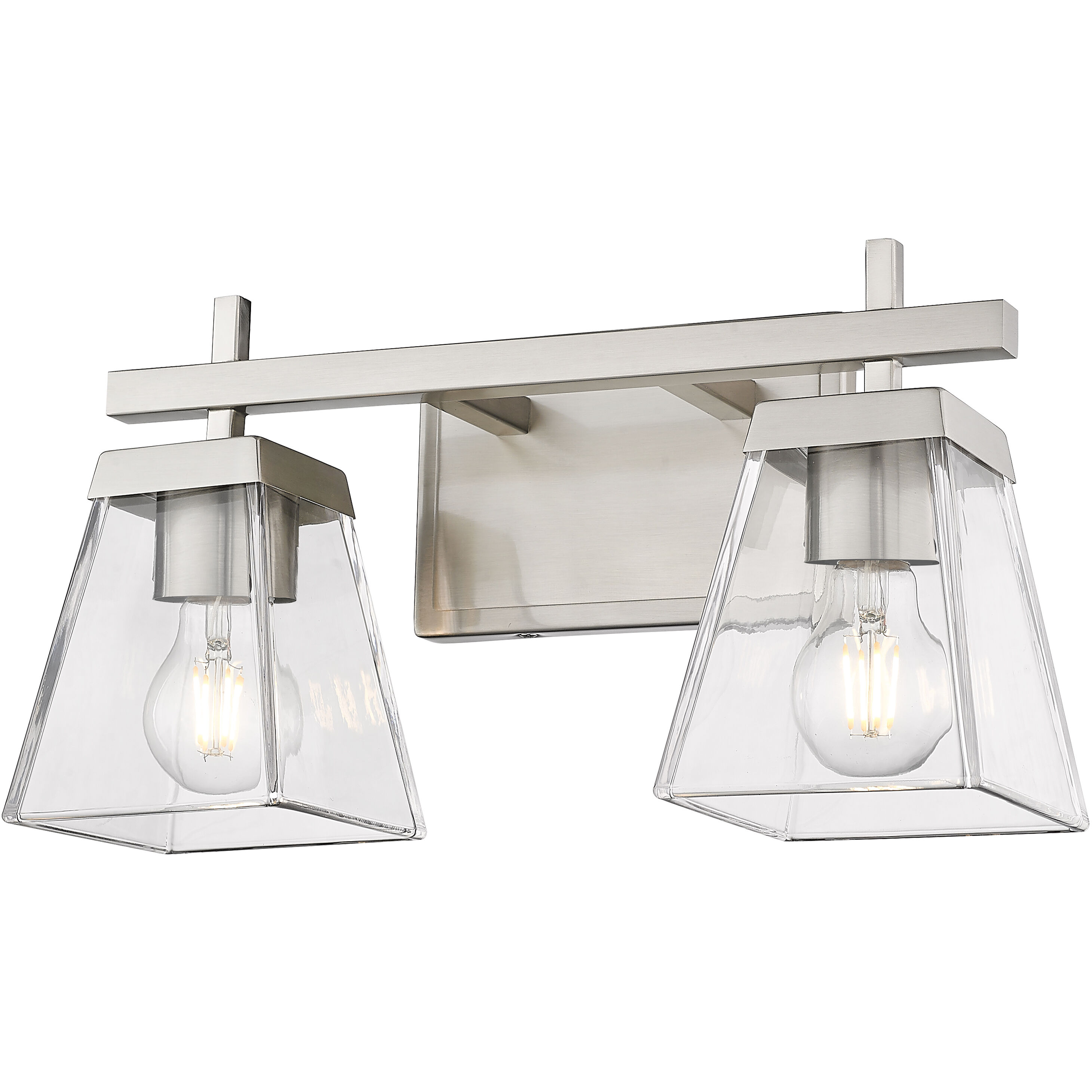 Lauren 2 Light 16 inch Brushed Nickel Vanity Wall Light - Thumbnail 3