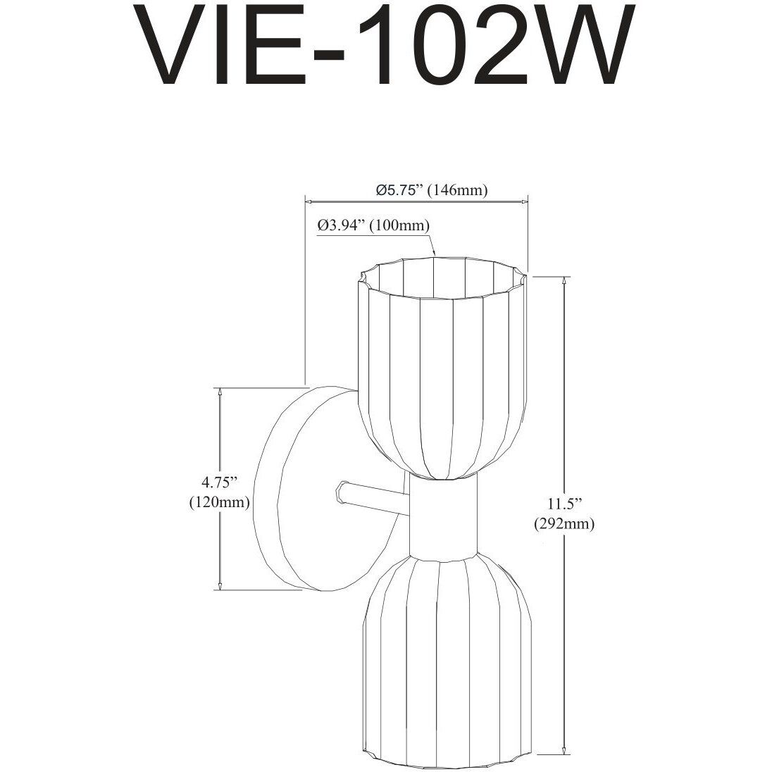 Vienna 2 Light 4.75 inch Polished Chrome Wall Sconce Wall Light