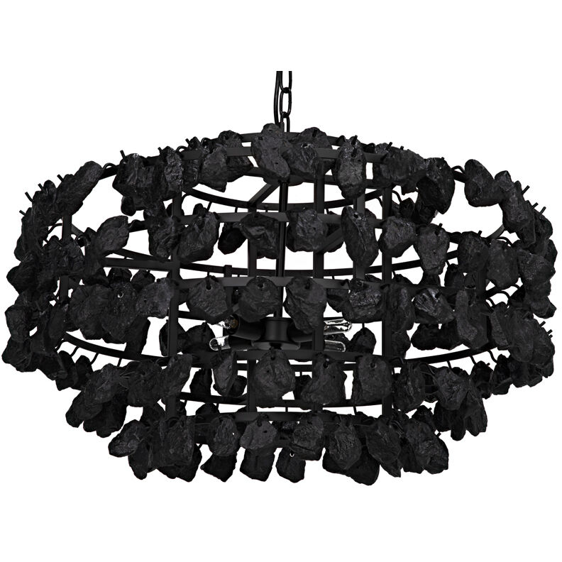 Vulcan 4 Light 29 inch Matte Black Chandelier Ceiling Light