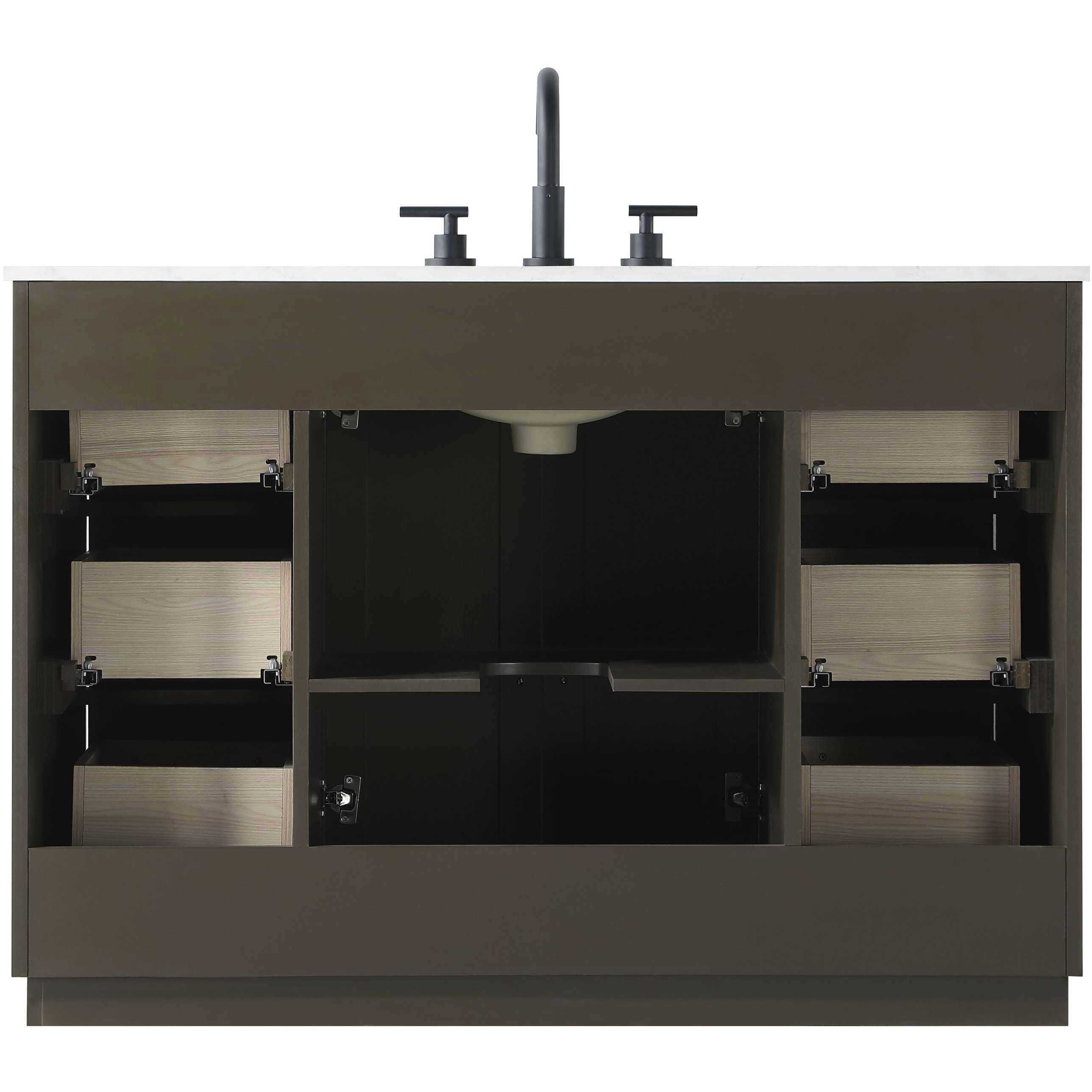 Chase 48 X 34 inch Chocolate Oak Bathroom Vanity Cabinet