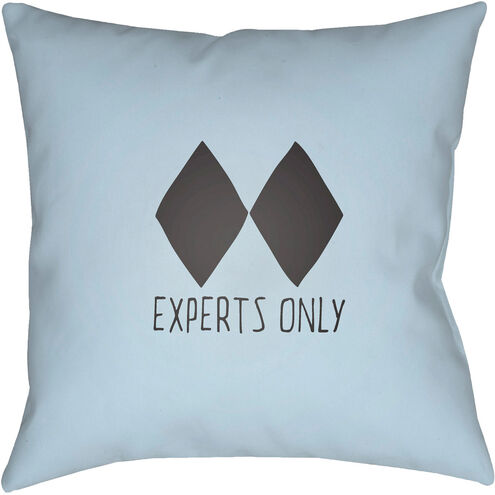 Black Diamond 18 X 18 inch Blue and Black Outdoor Throw Pillow