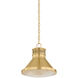 Highclere 1 Light 12.75 inch Aged Brass Pendant Ceiling Light