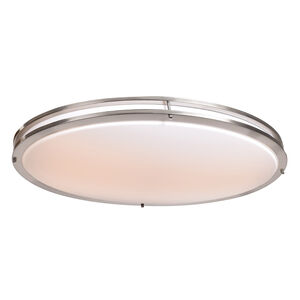 Solero Oval LED 18 inch Brushed Steel Flush Mount Ceiling Light