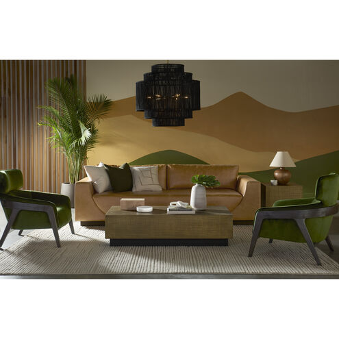 Albans 60 X 30 inch Brass / Black Coffee Table