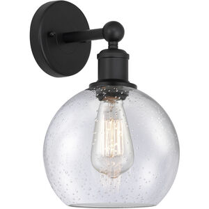Athens 1 Light 8 inch Matte Black and Seedy Sconce Wall Light