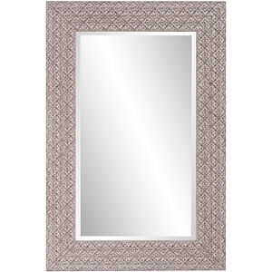 Morris 35 X 23 inch Faux Embossed Gray Mirror