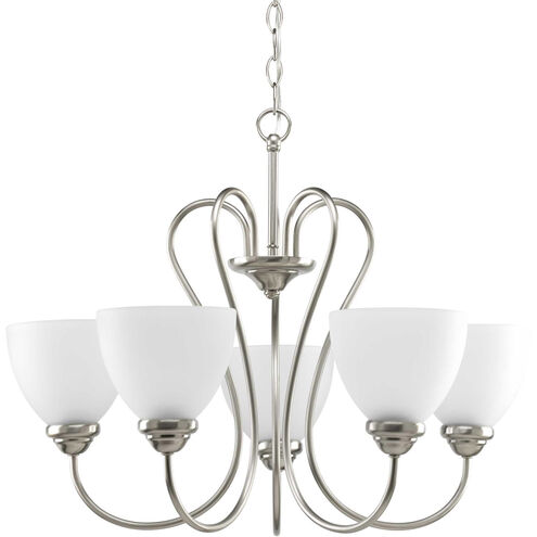 Heart 5 Light 25.25 inch Brushed Nickel Chandelier Ceiling Light