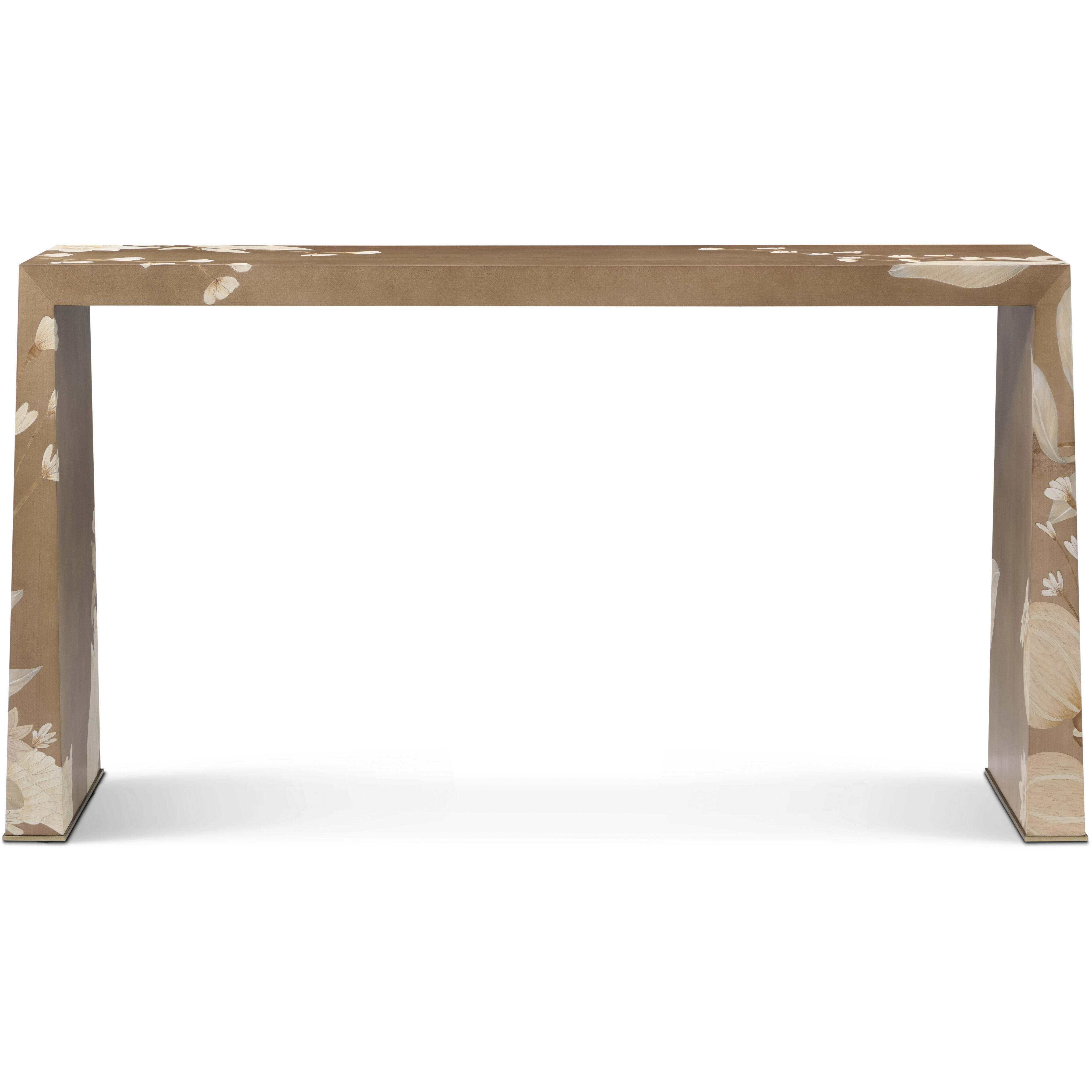 Bouquet 56.5 X 16 inch Toasted Cashew Console Table, Wooden