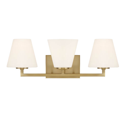 Palmyra 3 Light 24 inch Brushed Gold Vanity Light Wall Light