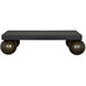 Cosmo 70 X 38.5 inch Matte Black with Antique Brass Coffee Table