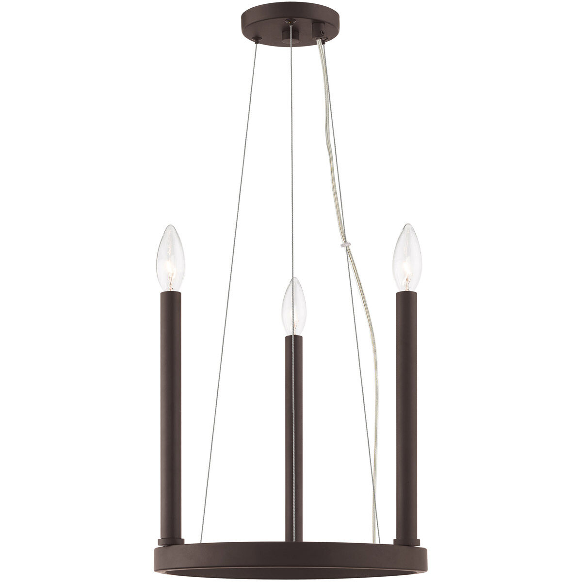 Alpine 3 Light 12 inch Bronze Mini Chandelier Ceiling Light