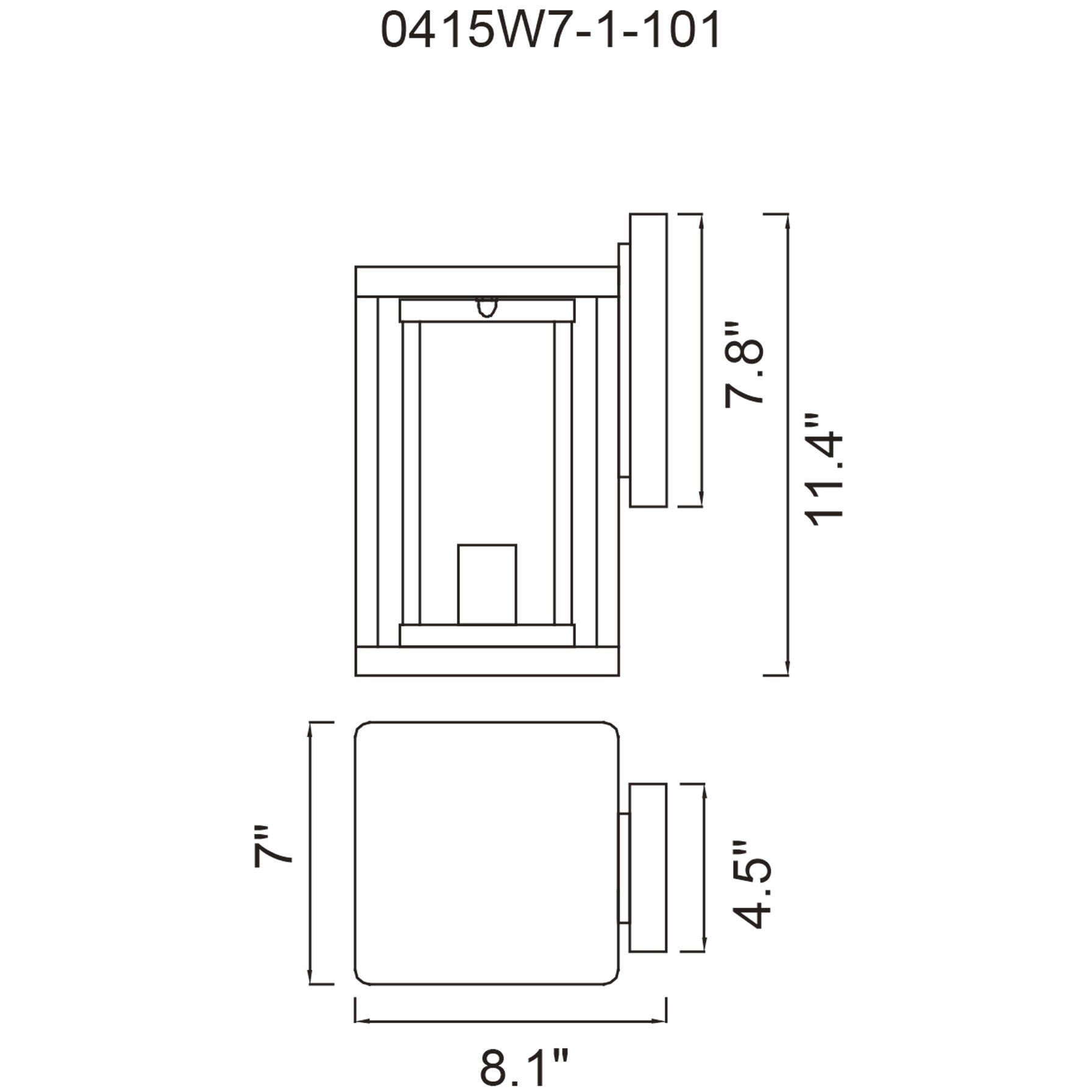 Mulvane 1 Light 11.4 inch Black Outdoor Wall Light