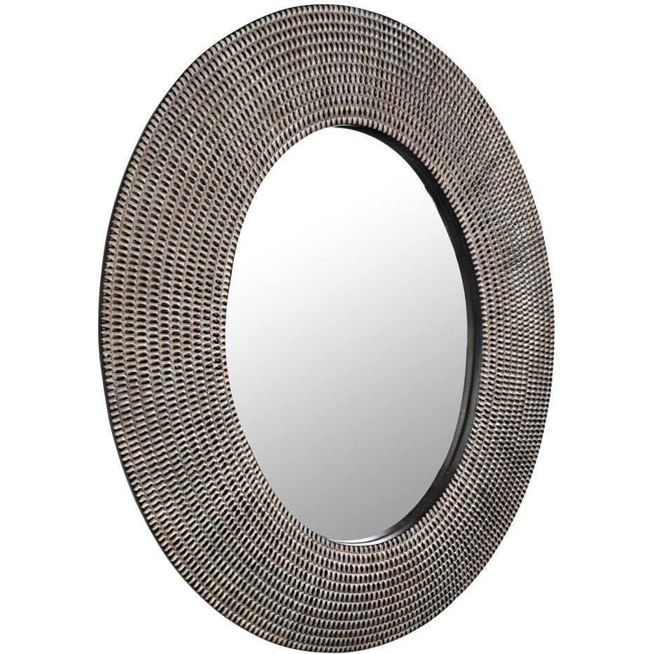 Coco 43.5 X 36 inch Ebony Walnut and White Mirror