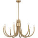 Sorrento 8 Light 34 inch Noble Brass Chandelier Ceiling Light