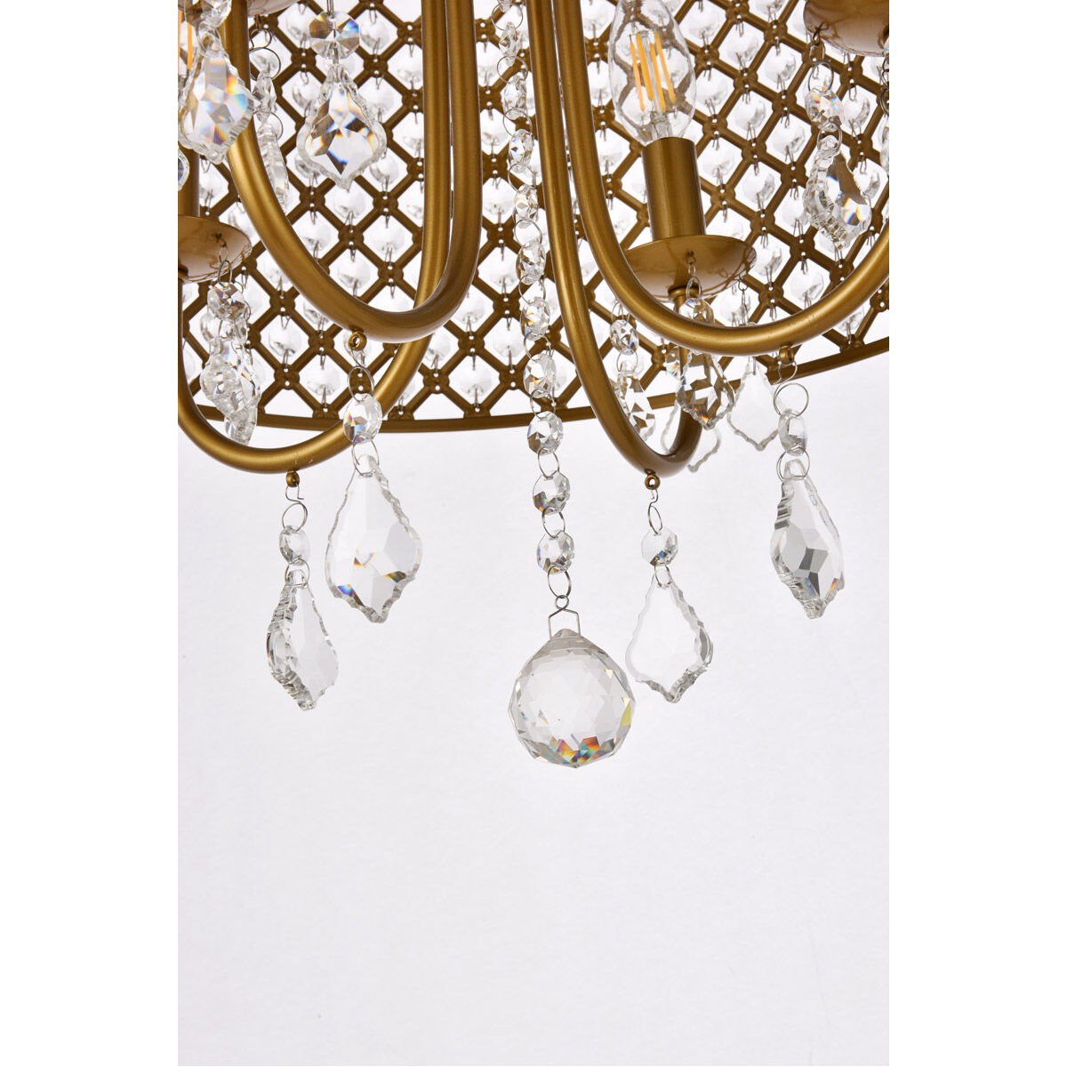 Elise 4 Light 17 inch Brass Pendant Ceiling Light