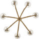 Harwich 7 Light 40 inch Polished Nickel with Natural Chandelier Ceiling Light