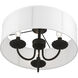 Brookdale 3 Light 16 inch Black Semi-Flush Mount Ceiling Light