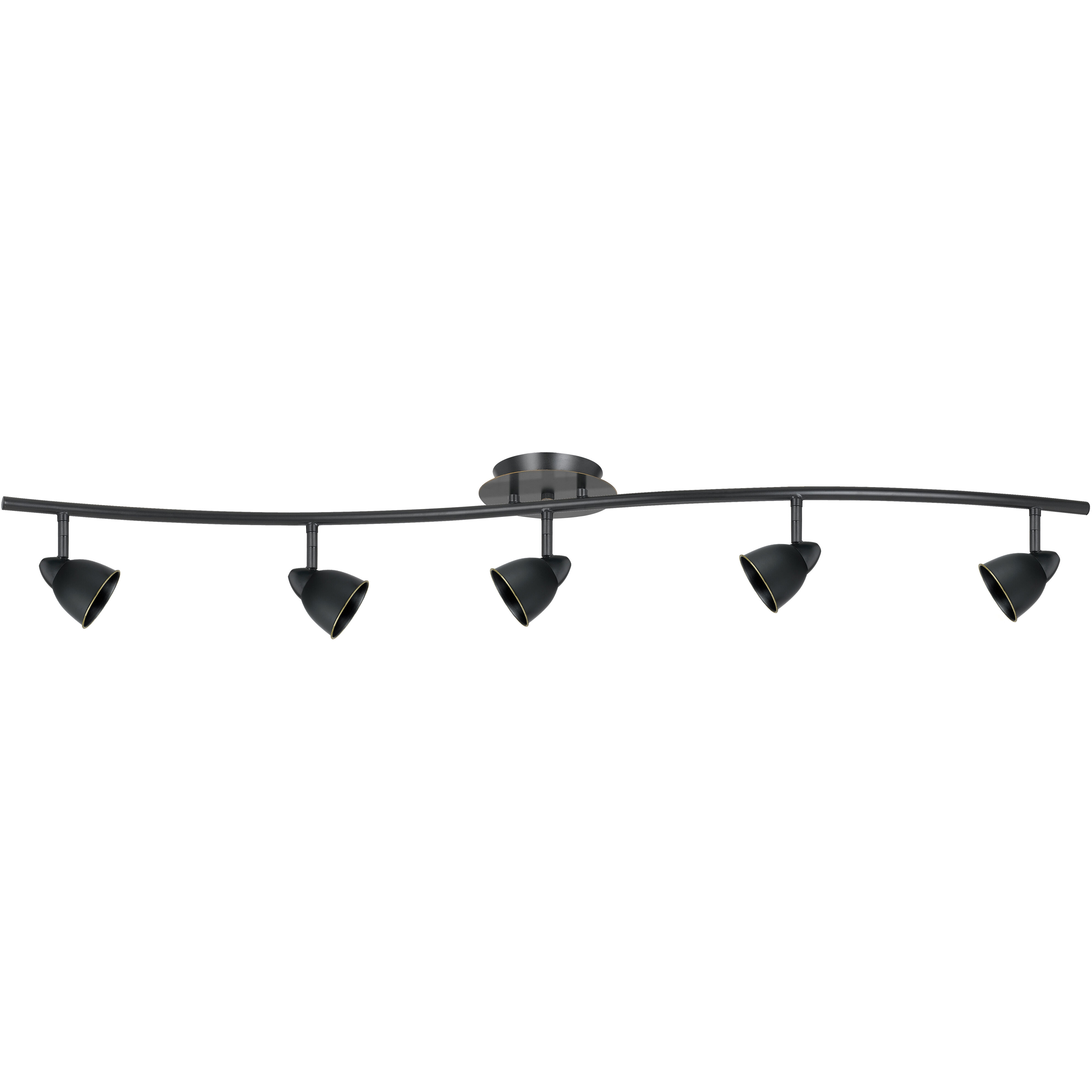Serpentine 5 Light 120V Dark Bronze Rail Fixture Ceiling Light