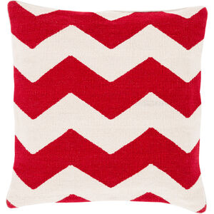 Bold Geo 18 inch Bright Red, Ivory Pillow Kit