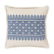 Pentas 18 X 18 inch Dark Blue and Khaki Throw Pillow