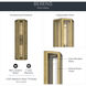 Berens 2 Light 24 inch Natural Brass Outdoor Wall Light
