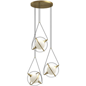 Aries 28 inch Brushed Gold Chandelier Ceiling Light