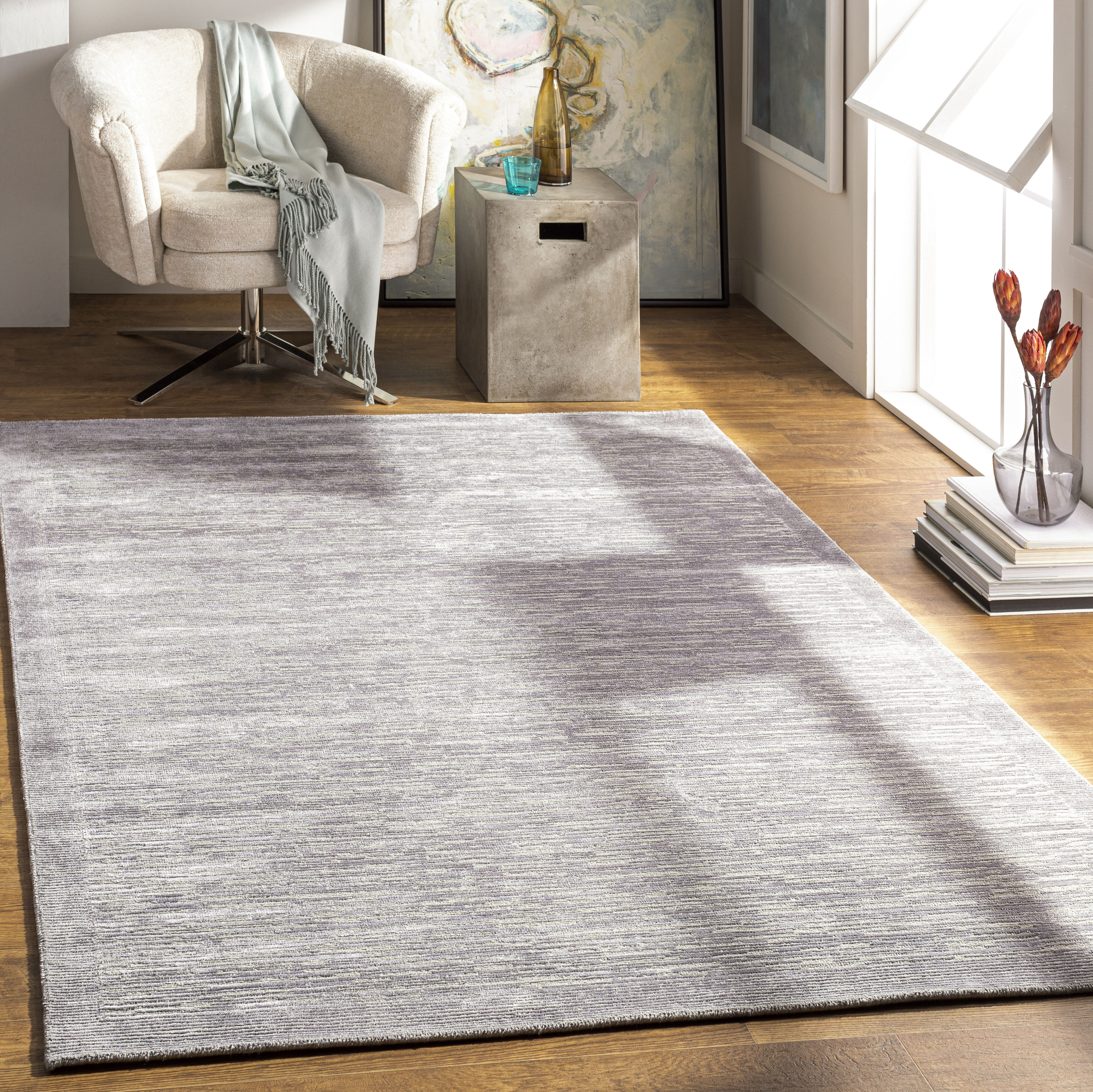Capri 36 X 24 inch Charcoal Rug in 2 x 3, Rectangle