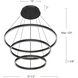 Cerchio LED 31.5 inch Black Chandelier Ceiling Light