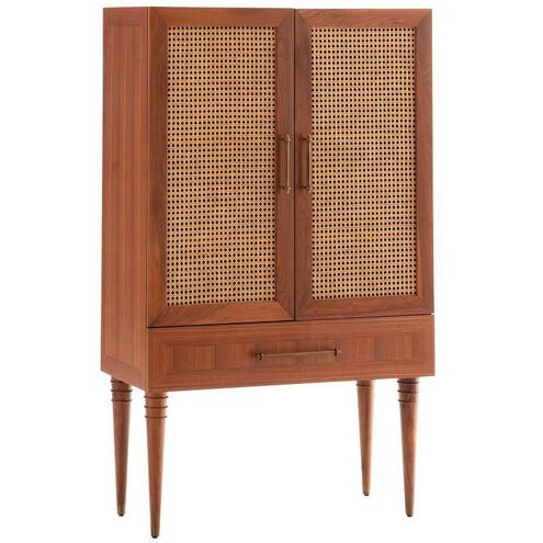 Melrose 40 inch Satin Walnut Cocktail Cabinet