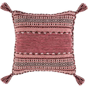 Trenza 20 X 20 inch Bright Pink/Pale Pink/Blush/White/Rose/Dark Brown Pillow Kit, Square