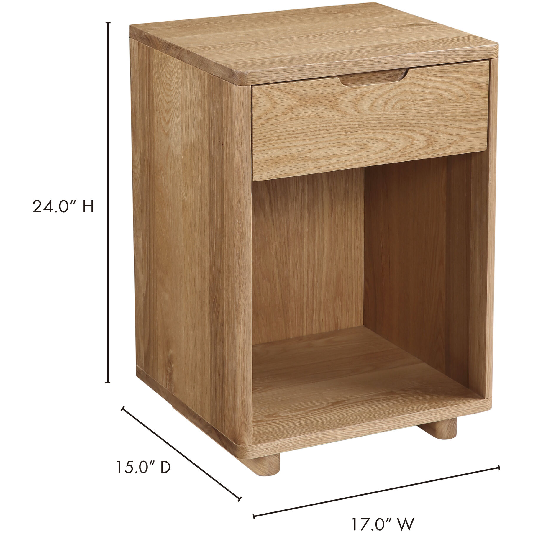 Osamu 24 X 17 inch Natural Nightstand