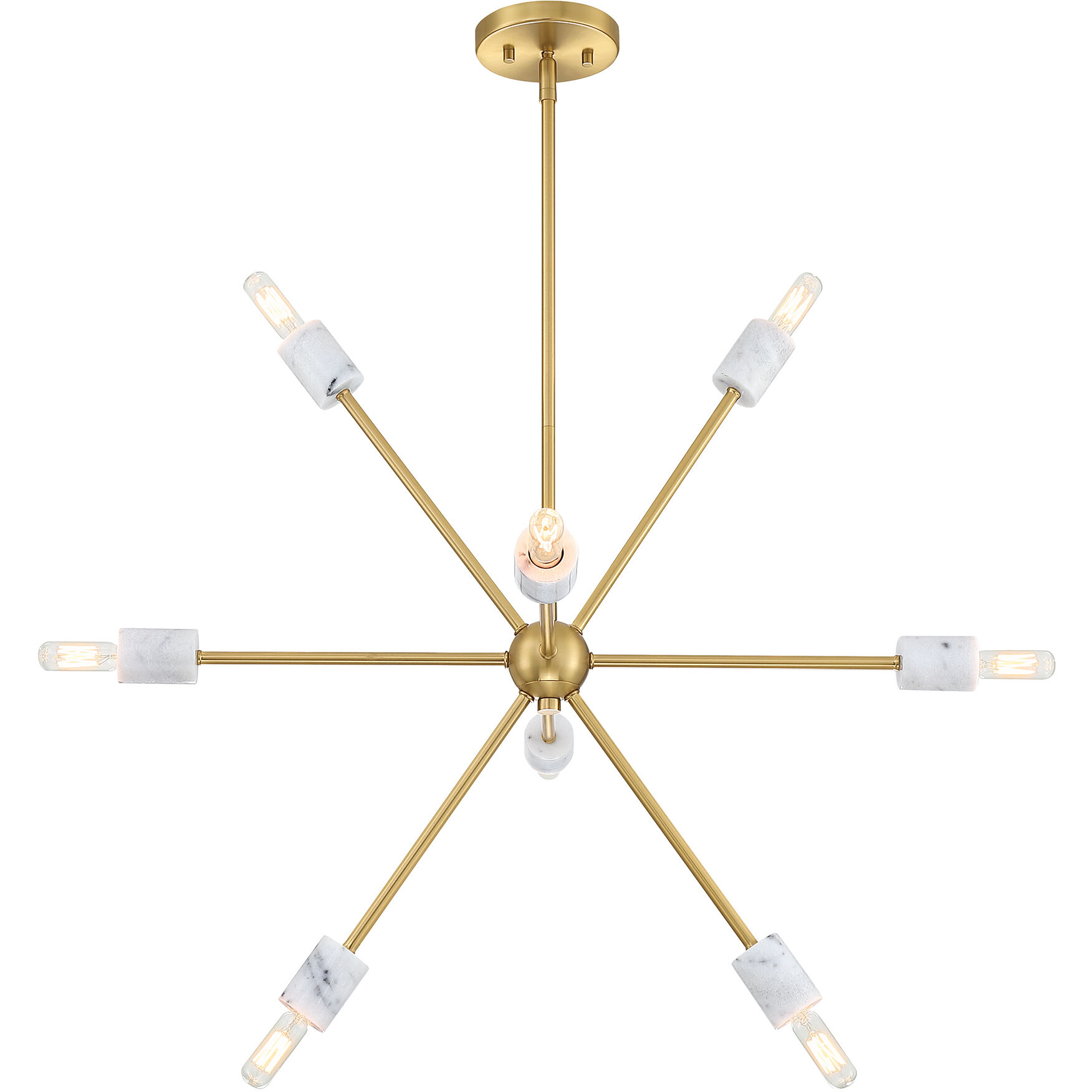 Star Dust 8 Light 28 inch Brushed Gold Chandelier Ceiling Light