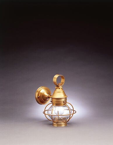 Onion 1 Light 12 inch Dark Brass Outdoor Wall Light in Clear Glass