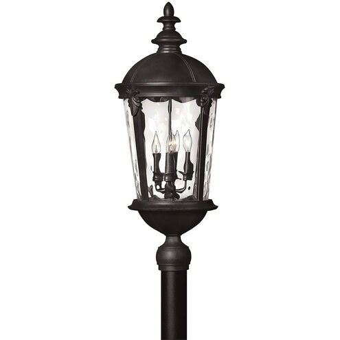 Estate Series Windsor 4 Light 30 inch Black Outdoor Post Mount Lantern