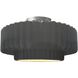 Radiance 1 Light 16.5 inch Gloss Grey and Brushed Nickel Semi Flush Ceiling Light