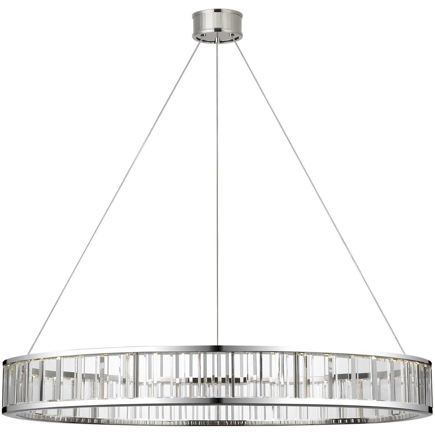 Chapman & Myers Iterna LED 40 inch Polished Nickel Ring Chandelier Ceiling Light