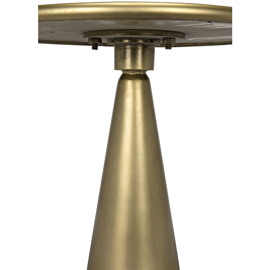 Hiro 17 X 17 inch Antique Brass Side Table, Short