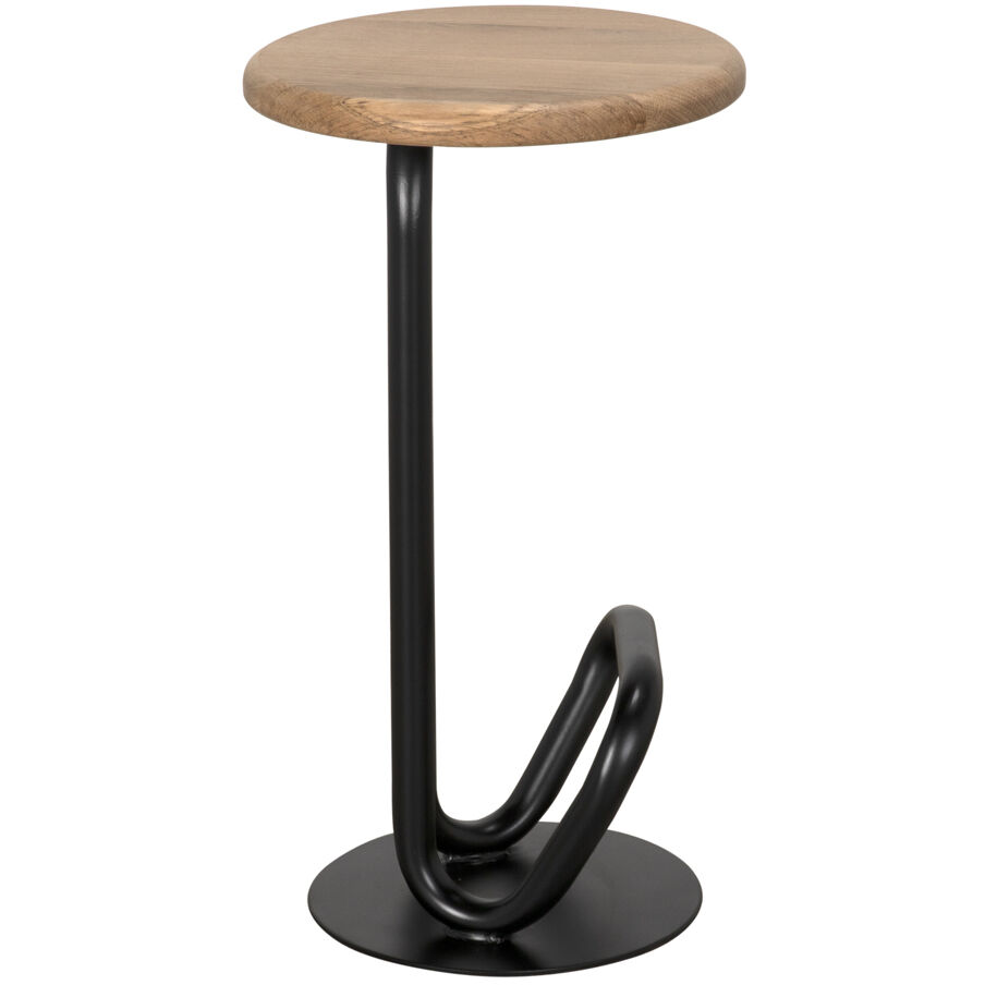 Hook 26 inch Matte Black Counter Stool, Right