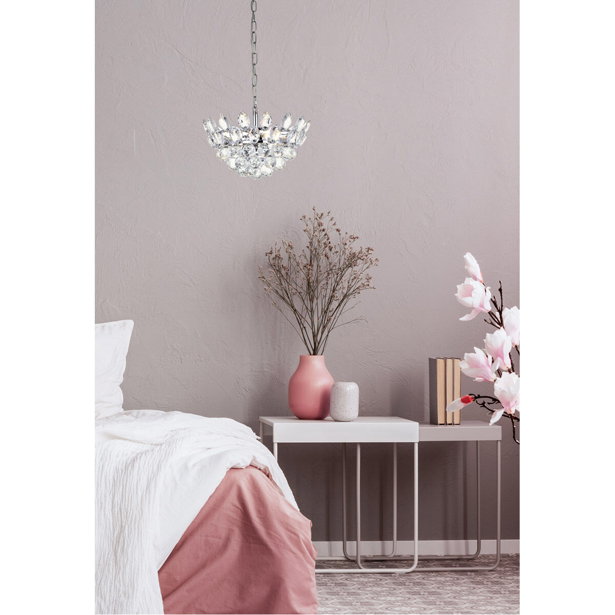 Emilia 3 Light 14 inch Chrome Pendant Ceiling Light