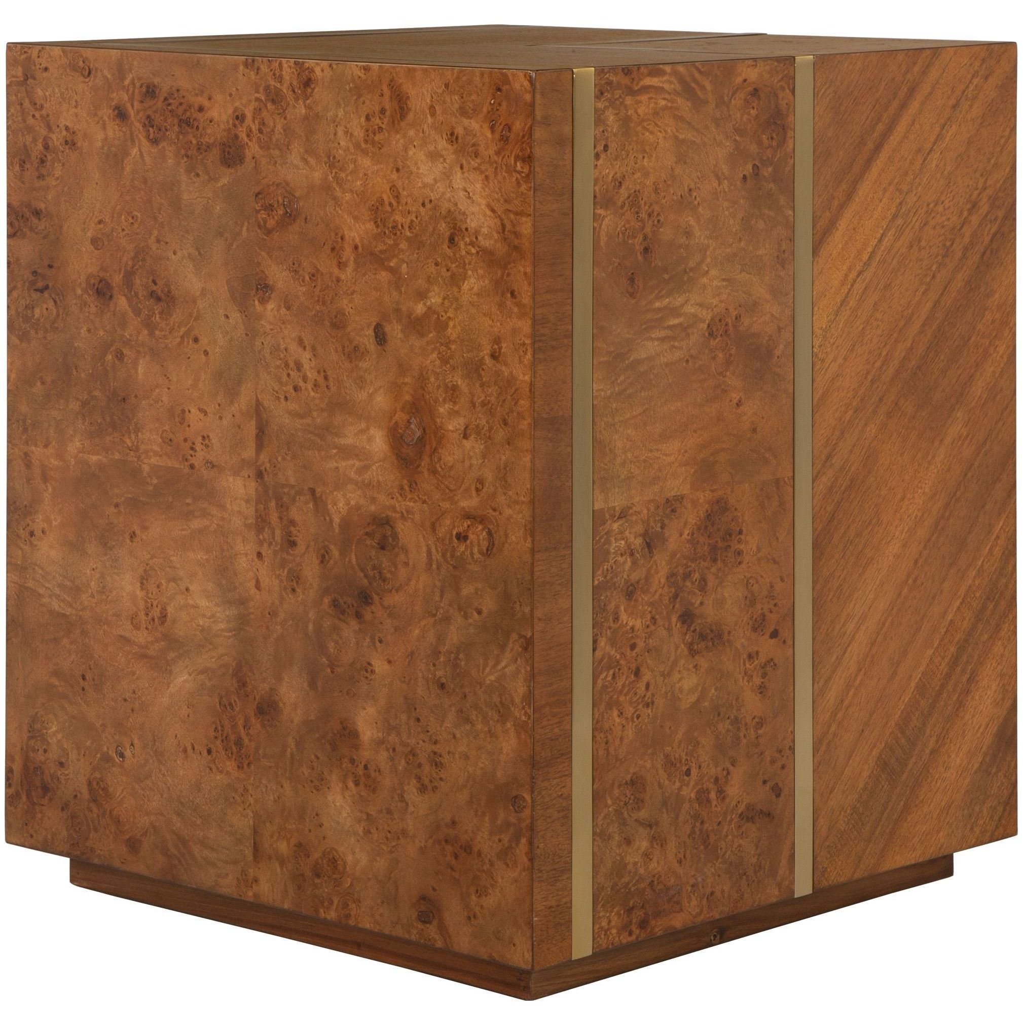Seven Wonders 24 X 20 inch Maple Burl and Acacia and Alder Wood Side Table