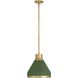 Doyle 1 Light 12.75 inch Natural Brass Pendant Ceiling Light