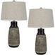 Scottsboro 27 inch 150.00 watt Black and Antique Silver Lamp Set Portable Light