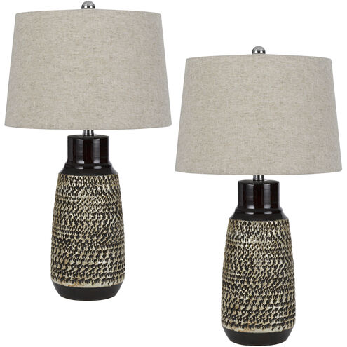 Scottsboro 27 inch 150.00 watt Black and Antique Silver Lamp Set Portable Light
